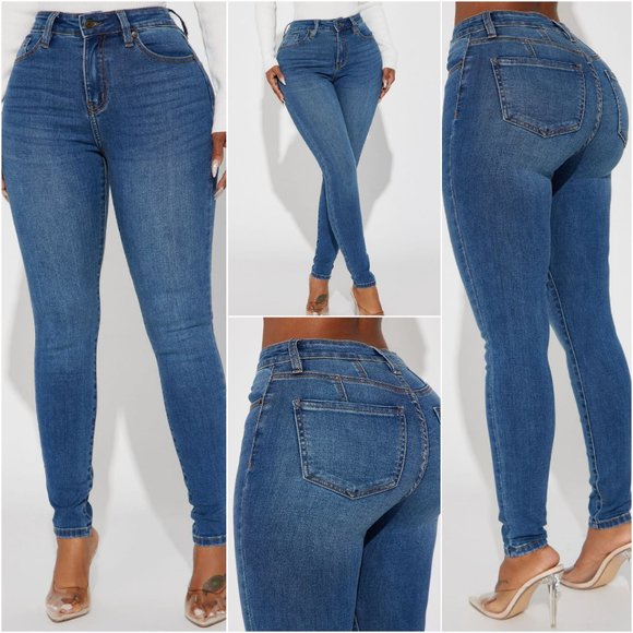 Fashion Nova Denim - FN Kiley Control Curvy Stretch Skinny Jeans - Vintage Wash